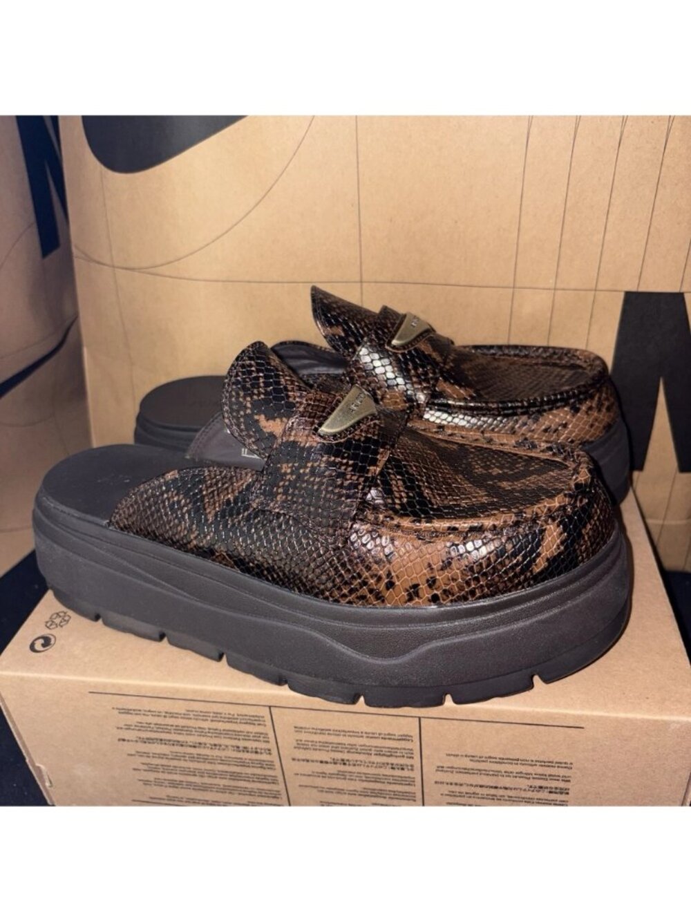NEW Nike Air Jordan Mule SE Snakeskin Velvet Brown IB1497-200 Women Size 11